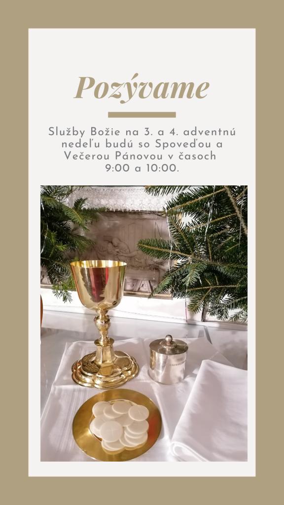 Usmernenie o konaní bohoslužieb – platnosť od 10.12.2021