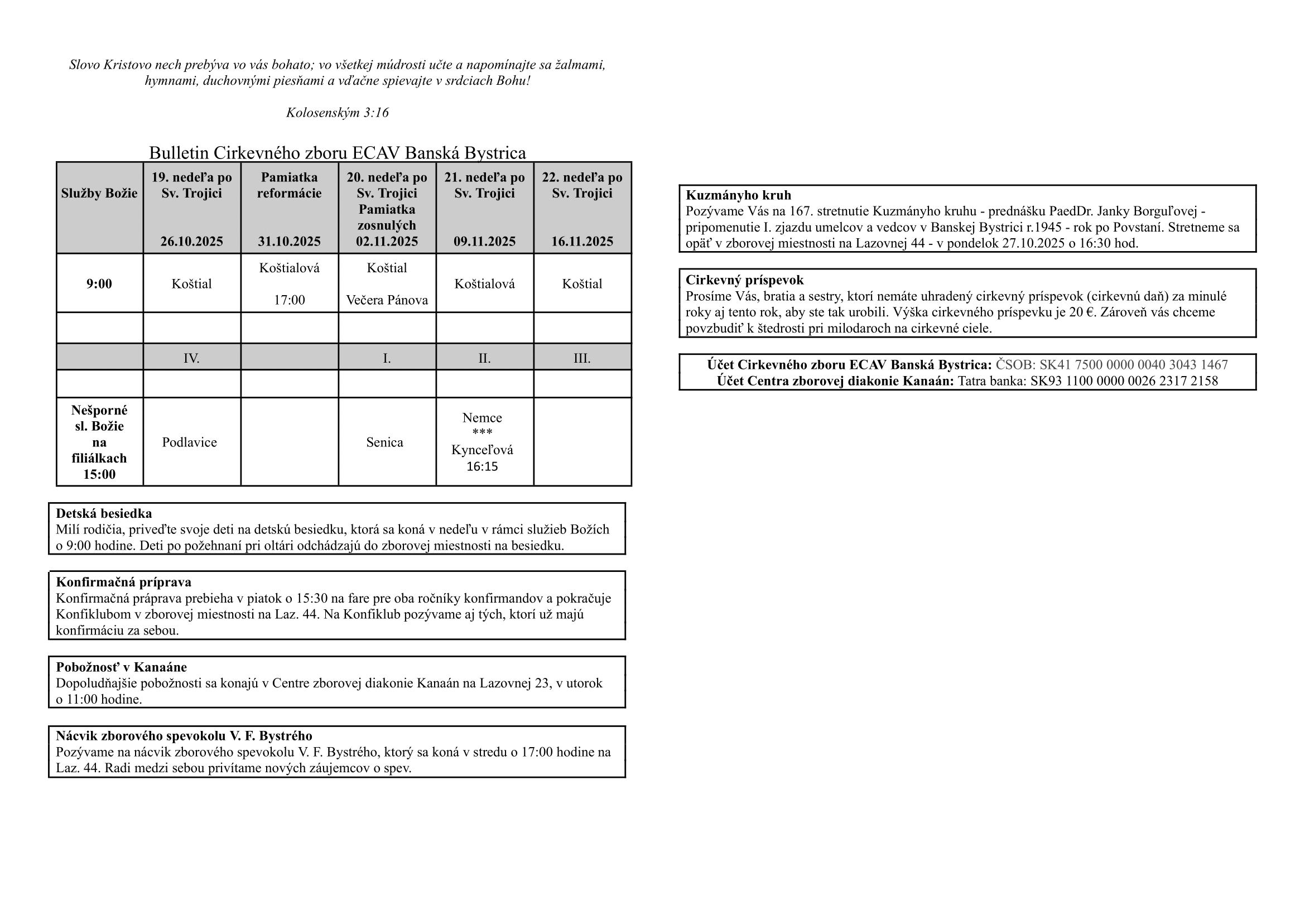 Bulletin október, november 2025