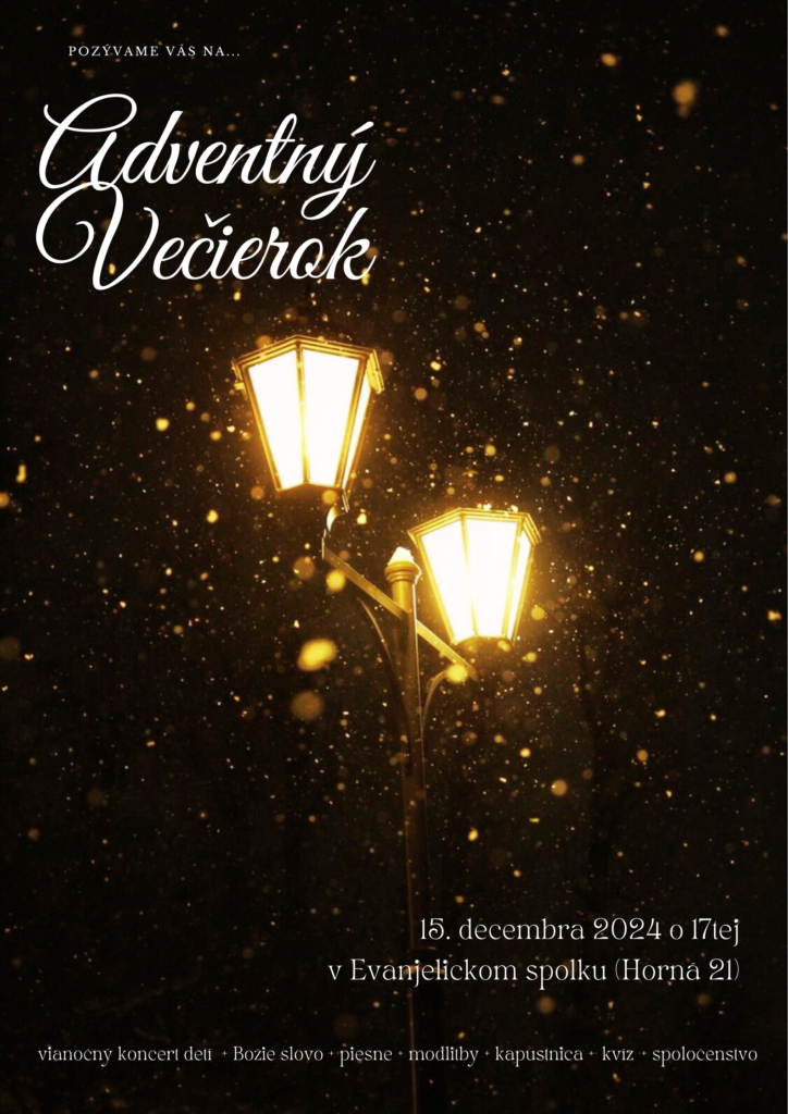 Pozvánka na adventný večierok 15.12.2024
