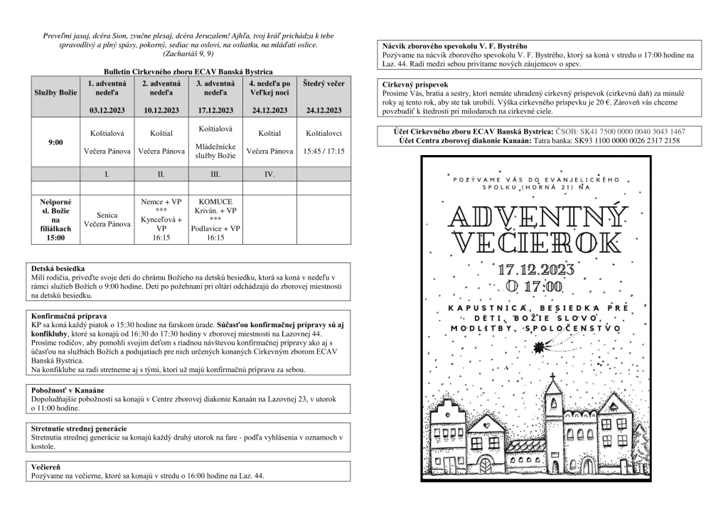 Bulletin na advent 2023