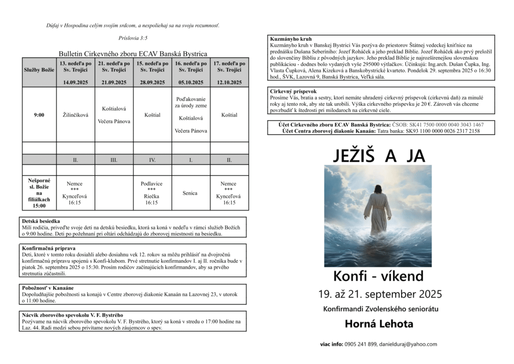 Bulletin september, október 2025