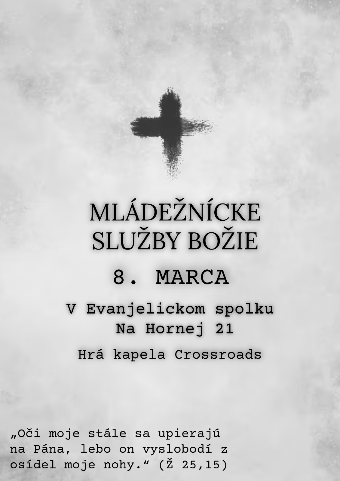 Pozvánka na mládežnícke služby Božie 8. marca 2026 